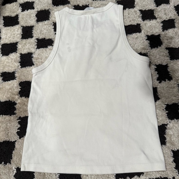 Coach Ivory Ribbed Tank Top - Picture 7 of 8